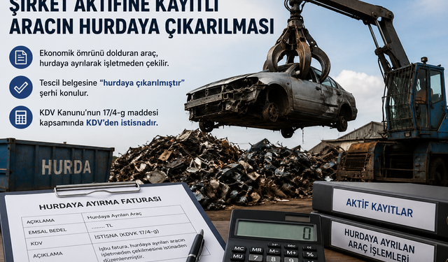 Şirket Aktifindeki Araç Hurdaya Ayrılırsa KDV ve Fatura İşlemleri Nasıl Yapılır?