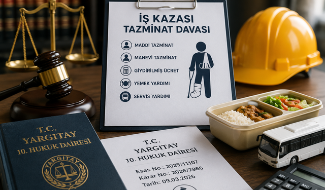 İş Kazası Tazminatında Yemek ve Servis Yardımı Hesaba Katılır mı? Yargıtay’dan Emsal Karar