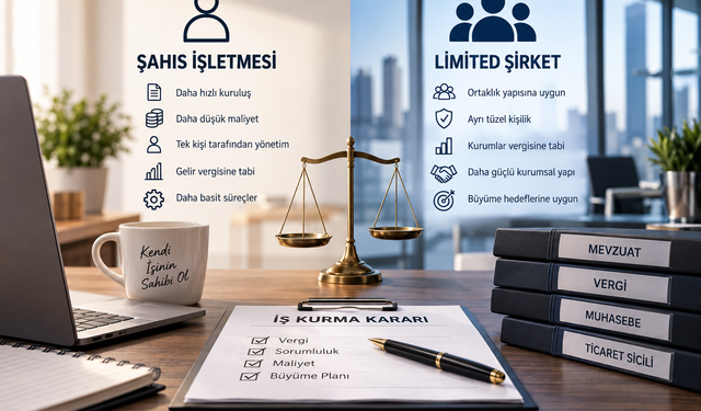 Şahıs Şirketi mi Limited Şirket mi? 2026 Vergi ve Kuruluş Farkları